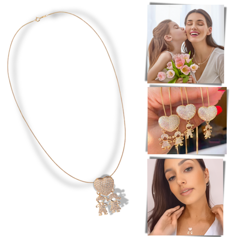 Elegant Mum Charm Necklace