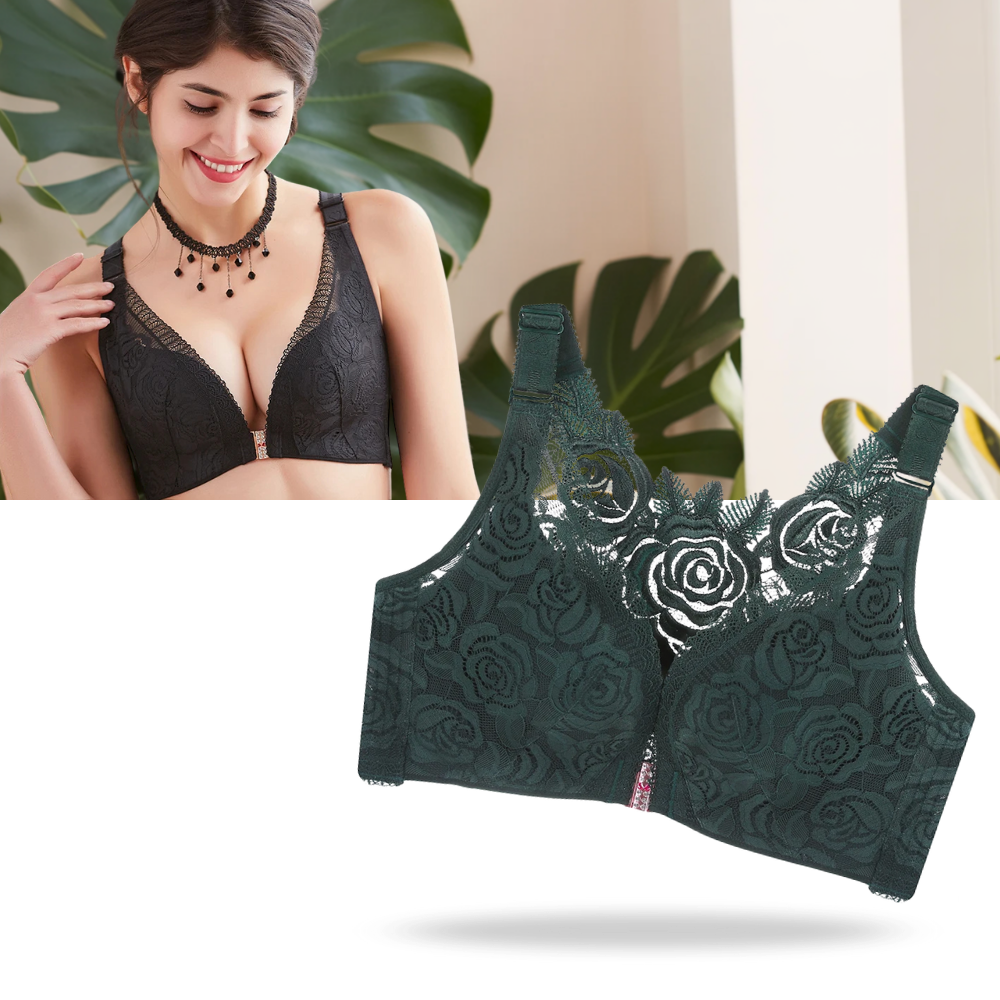 Elegant Rose Push-up Lace Bra