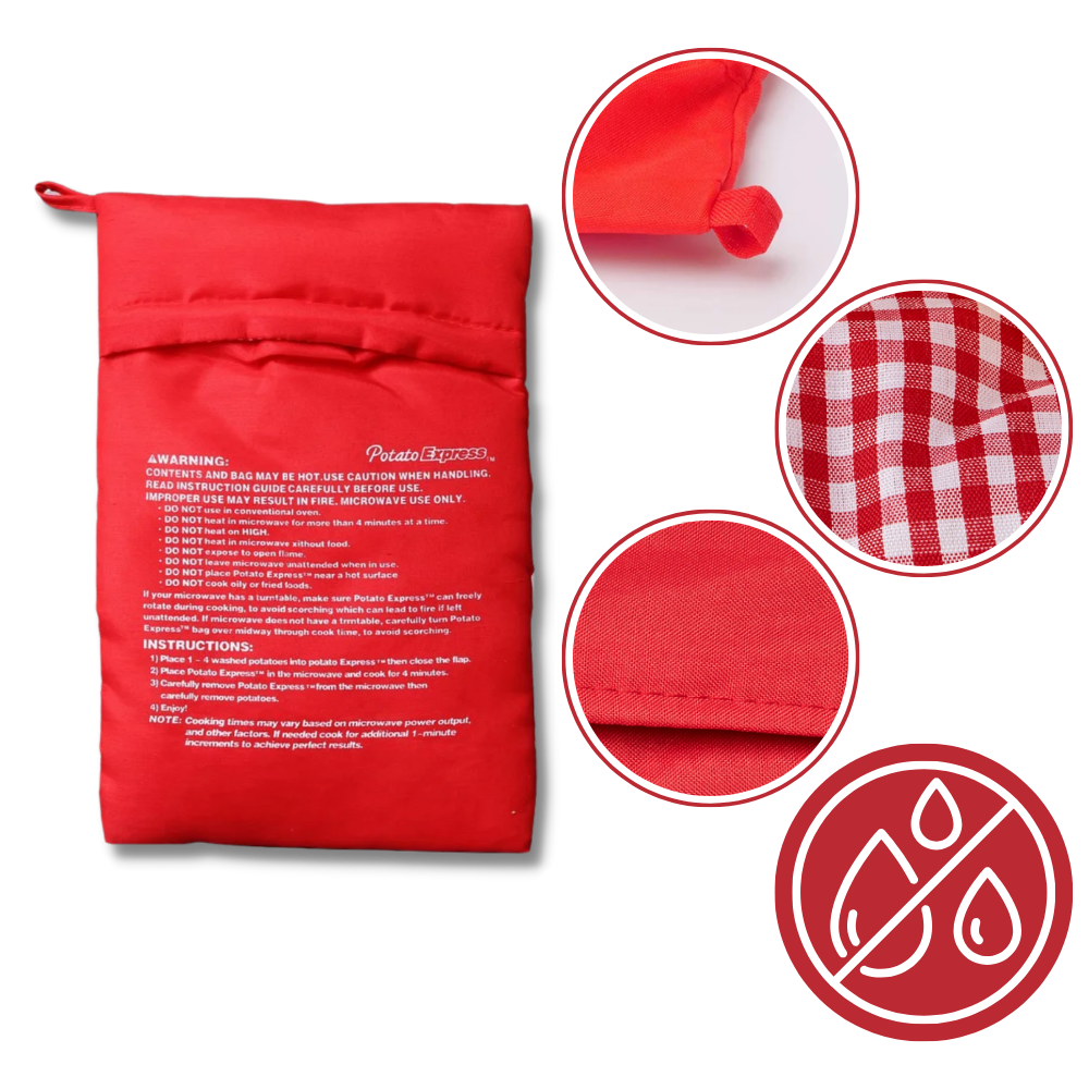 Sac de cuisson à pommes de terre pour micro-ondes