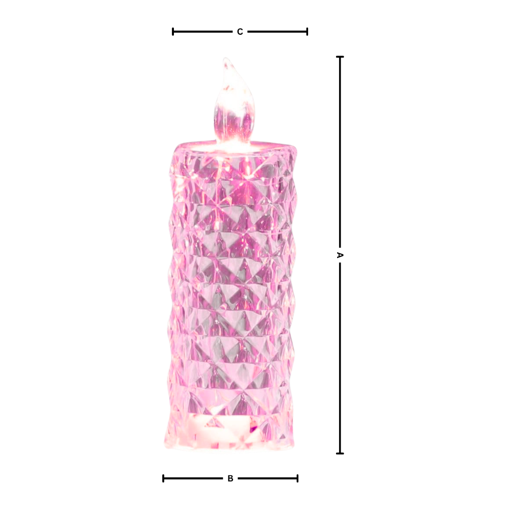 Bougie décorative LED sans flamme en cristal