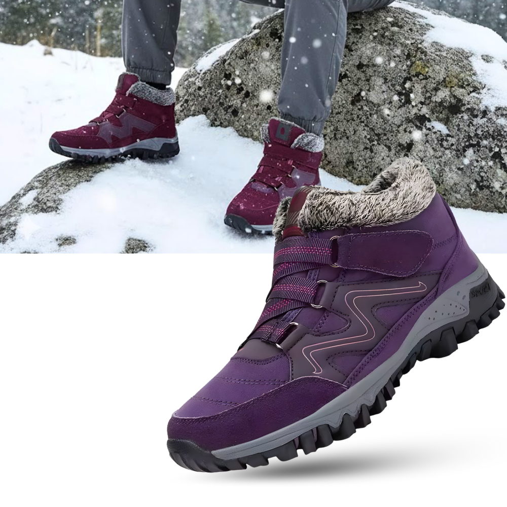 Bottines d'hiver chaudes doublées en polaire