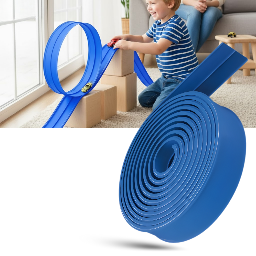Flexible 2 Lanes Car Track