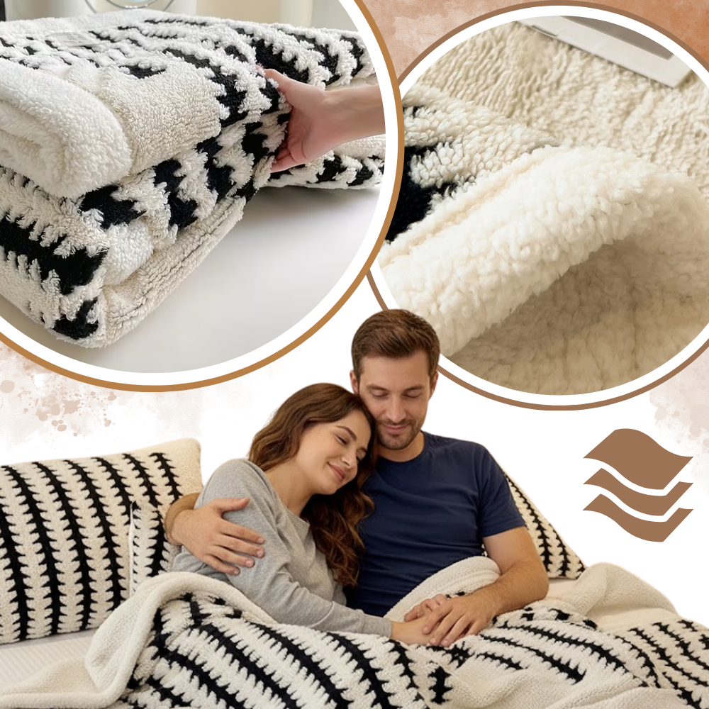 Couverture d'hiver molletonnée et moelleuse