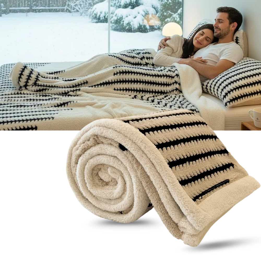 Couverture d'hiver molletonnée et moelleuse