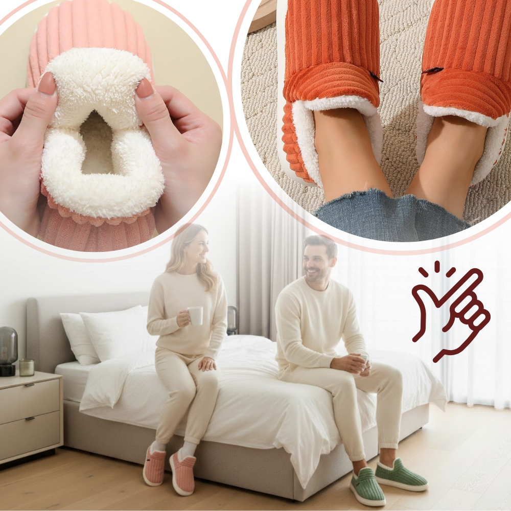 pantoufles d'intérieur douillettes en peluche moelleuse