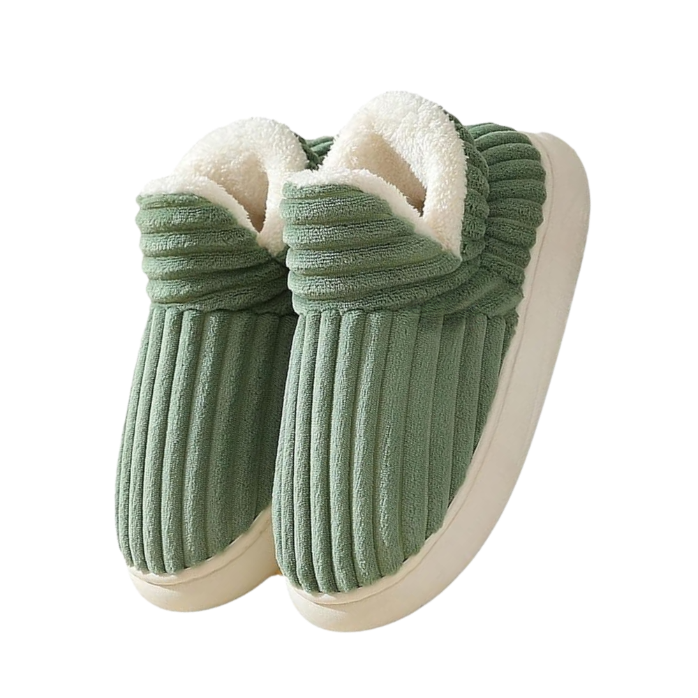 Fluffy Plush House Slip-On