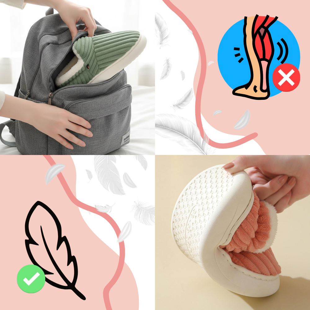 pantoufles d'intérieur douillettes en peluche moelleuse