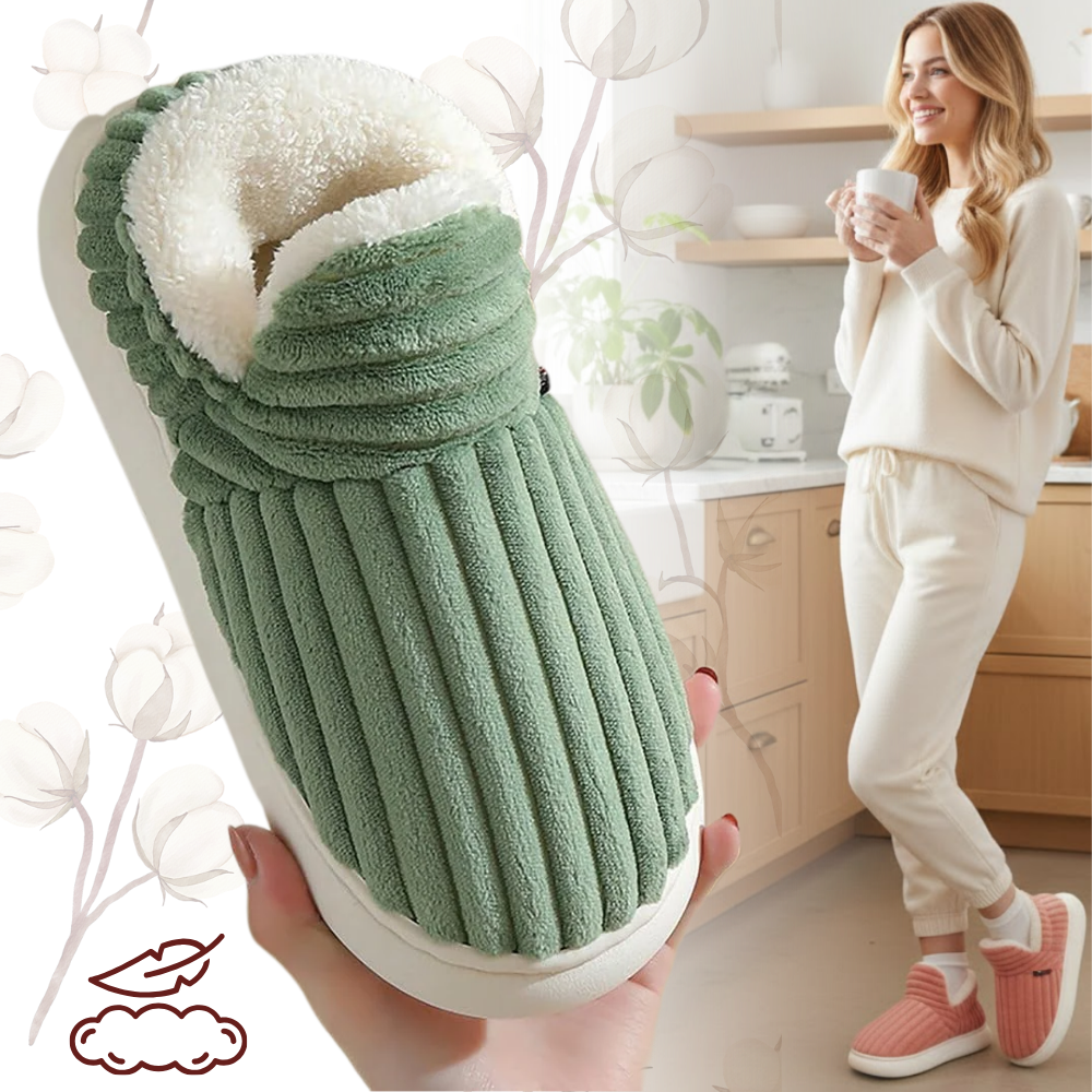 Fluffy Plush House Slip-On