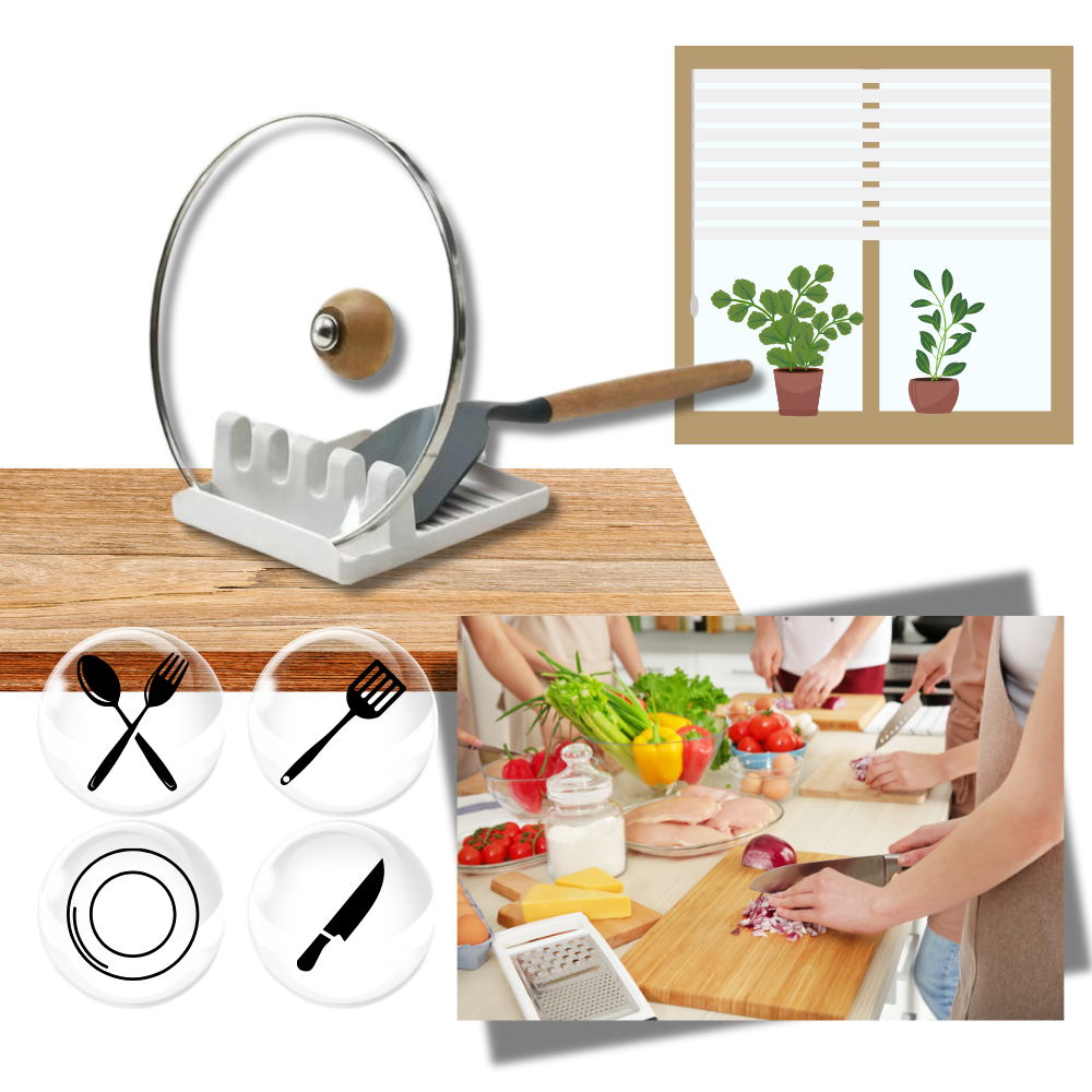 Support de spatules antidérapant à quatre emplacements