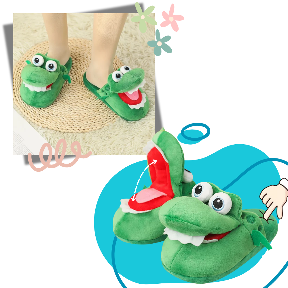 Chaussons crocodile amusants et confortables