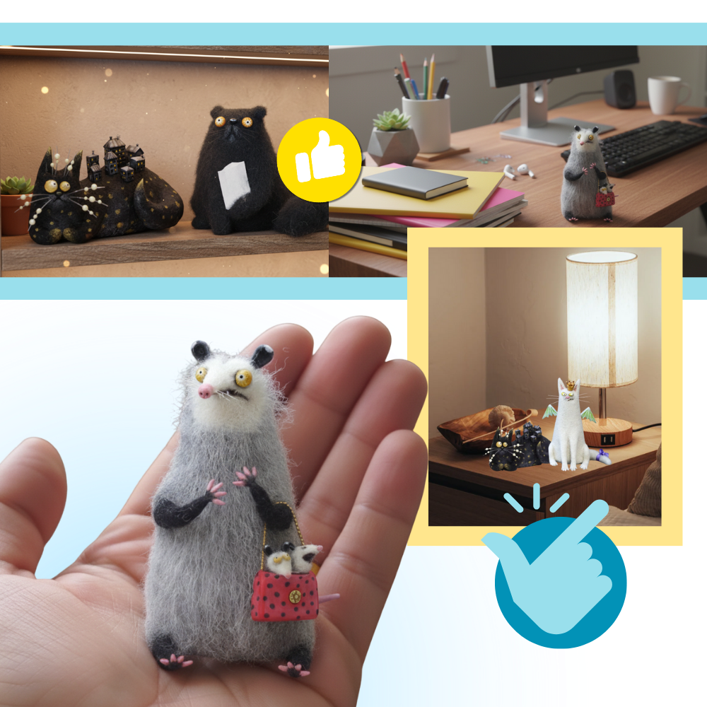 Funny Disheveled Decor Cat