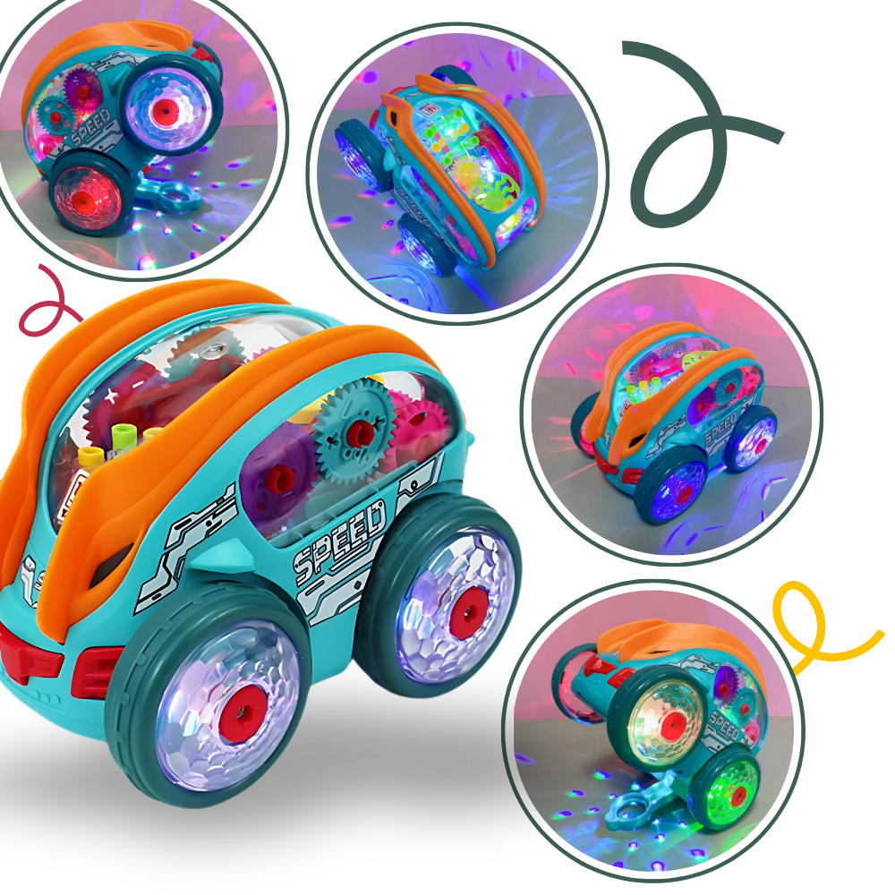 Gear-Powered Speedlite Toy Car