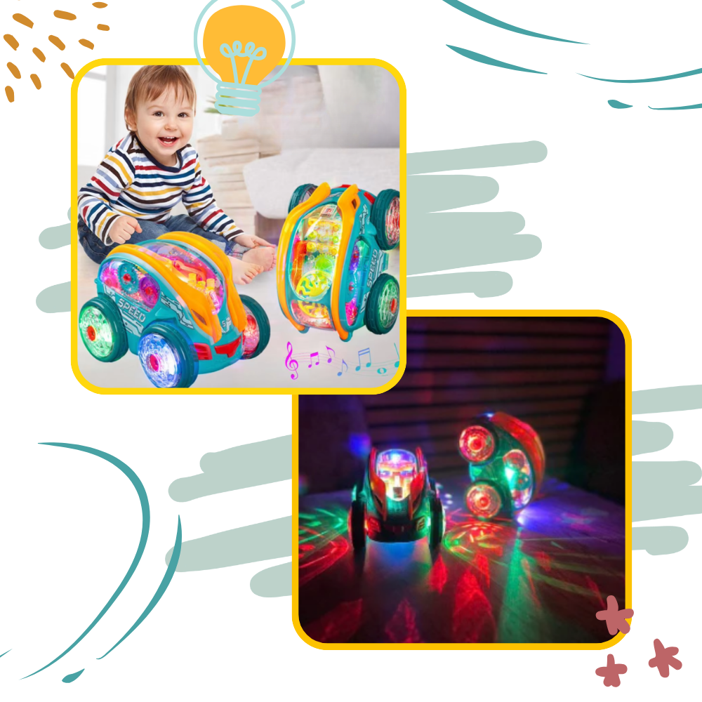 Gear-Powered Speedlite Toy Car