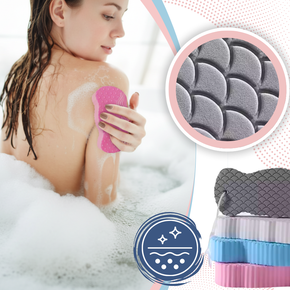 Éponge de bain exfoliante douce
