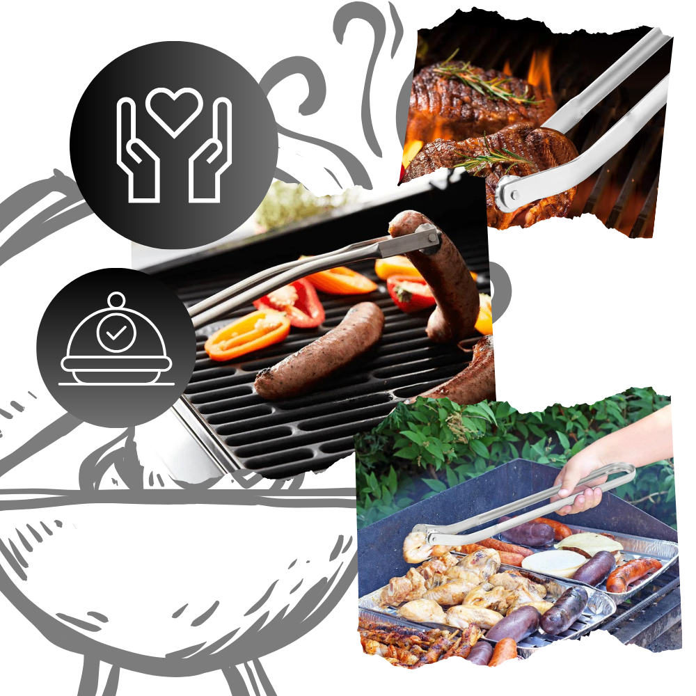 Pince à barbecue résistante à la chaleur
