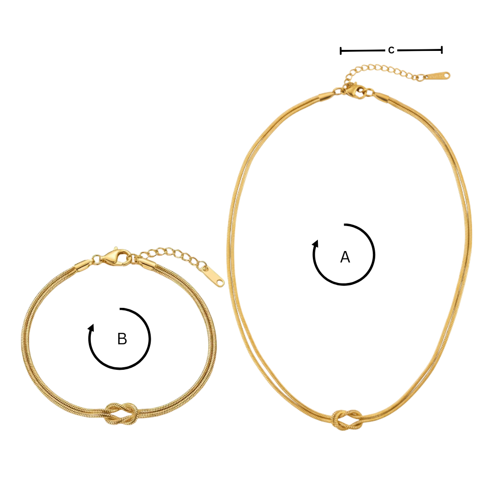 Collier et bracelet Love Knot