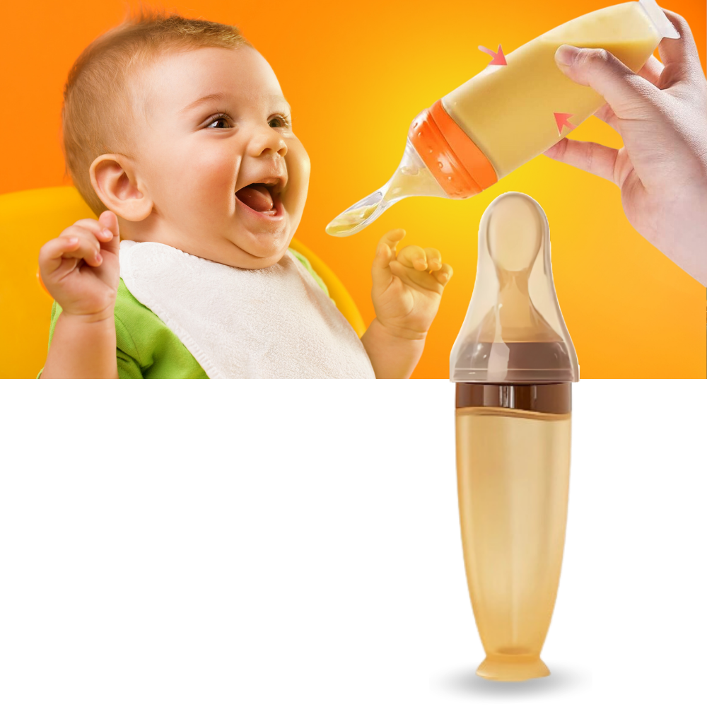 Mess-Free Silicone Spoon Feeding Bottles