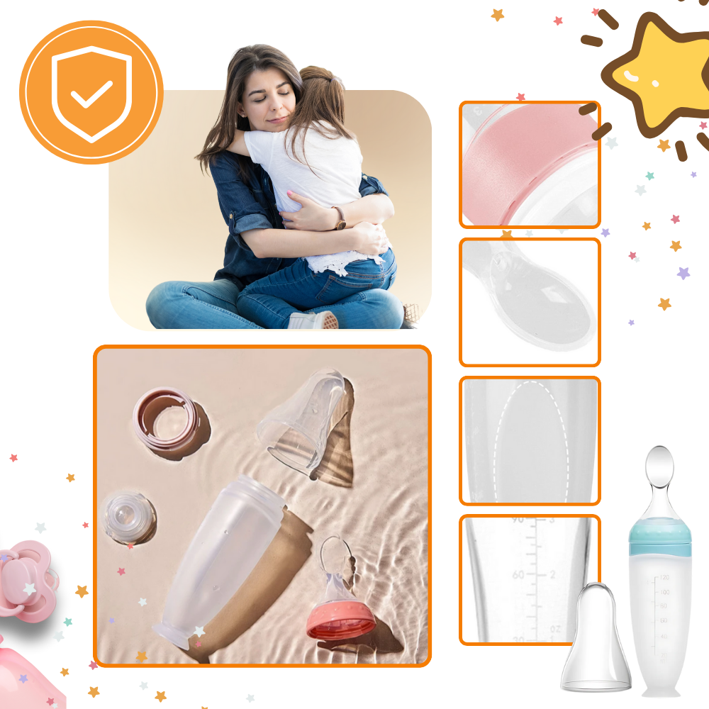 Mess-Free Silicone Spoon Feeding Bottles