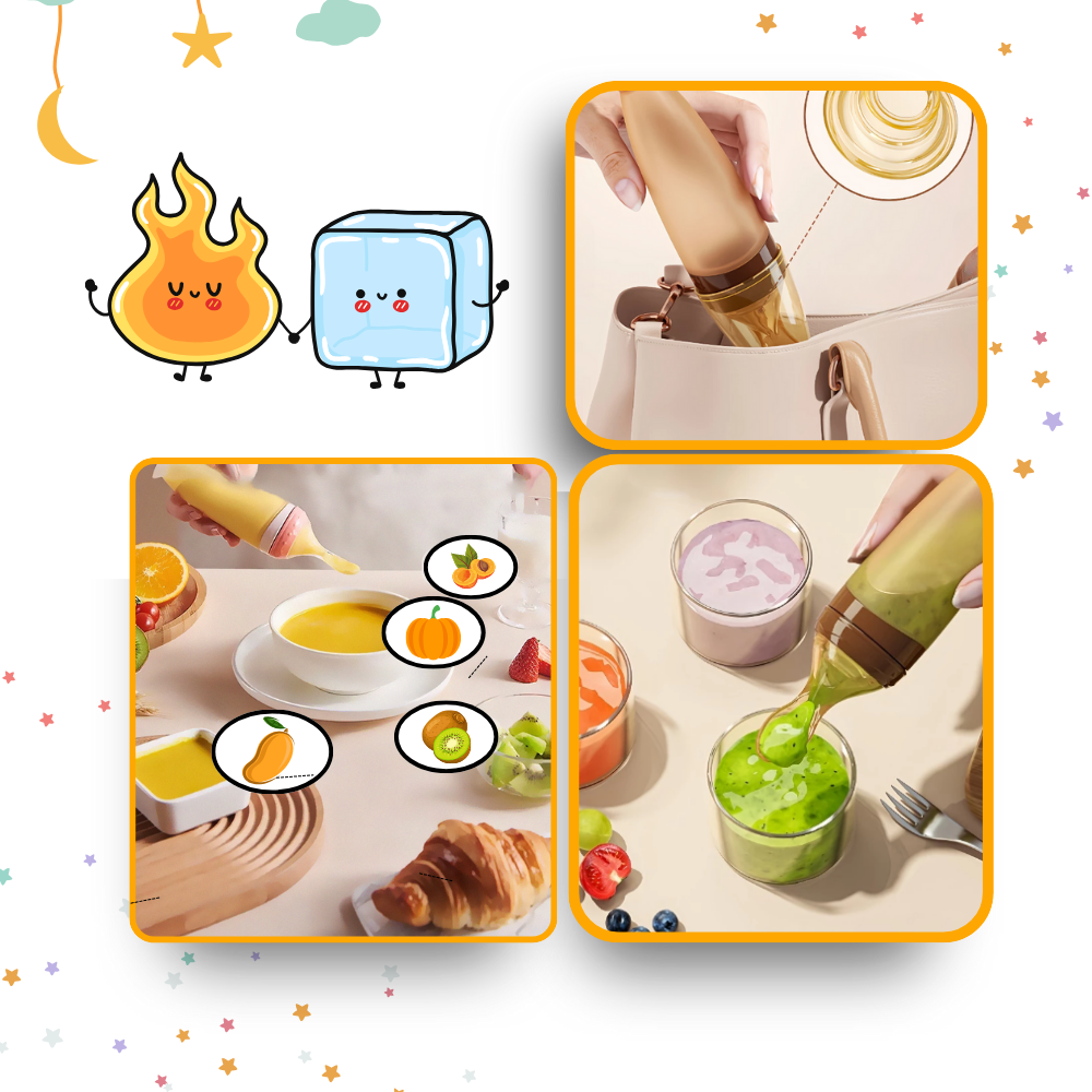 Mess-Free Silicone Spoon Feeding Bottles