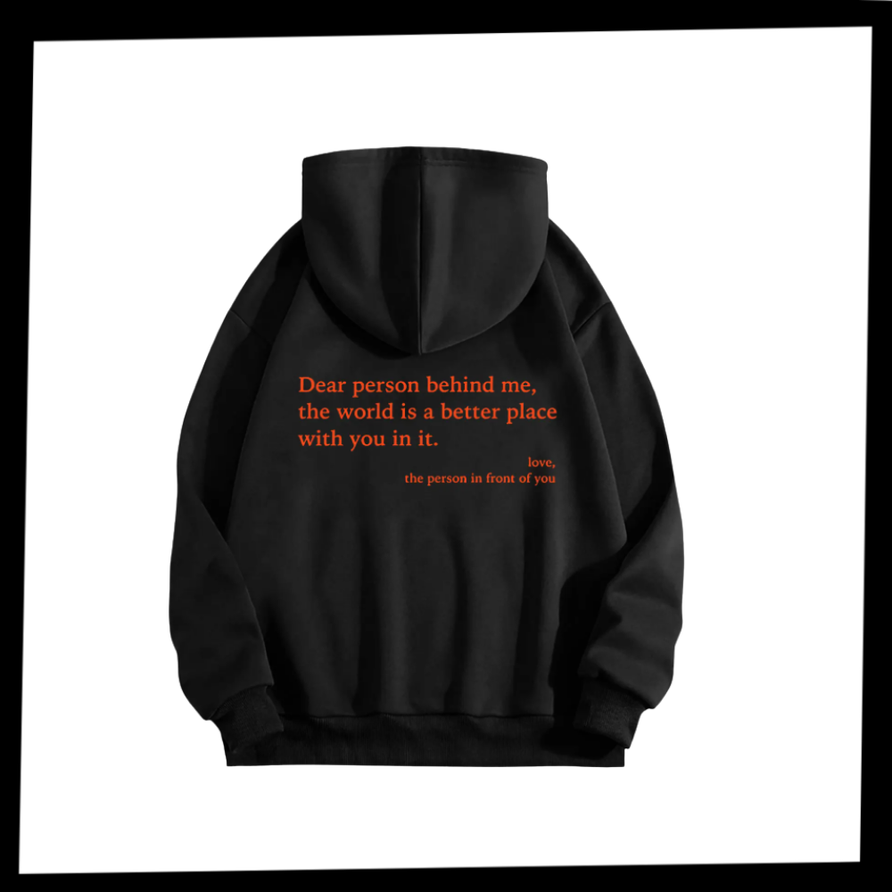 Sweat à capuche oversize pour femmes avec message motivant