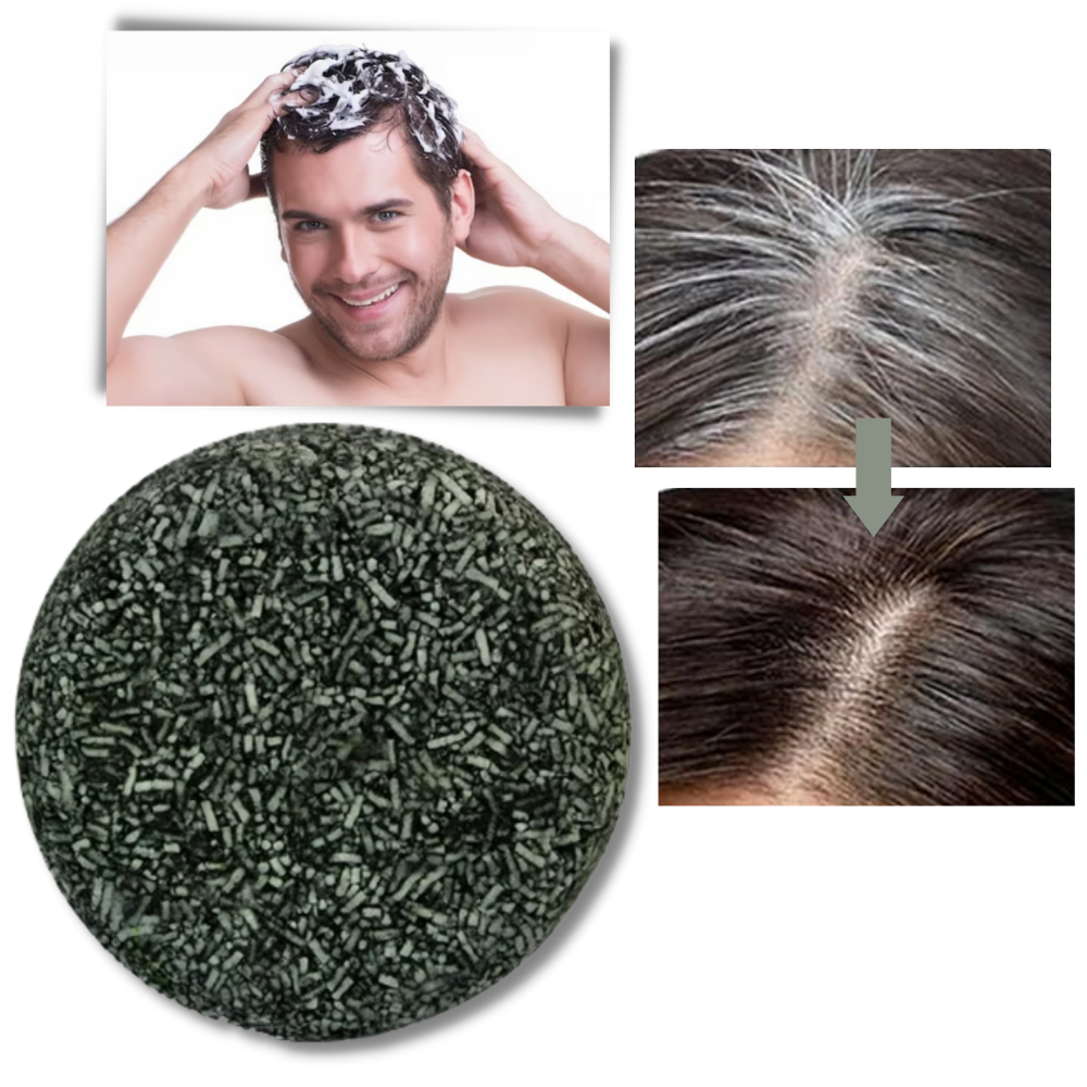 Shampoing solide naturel pour cheveux blancs