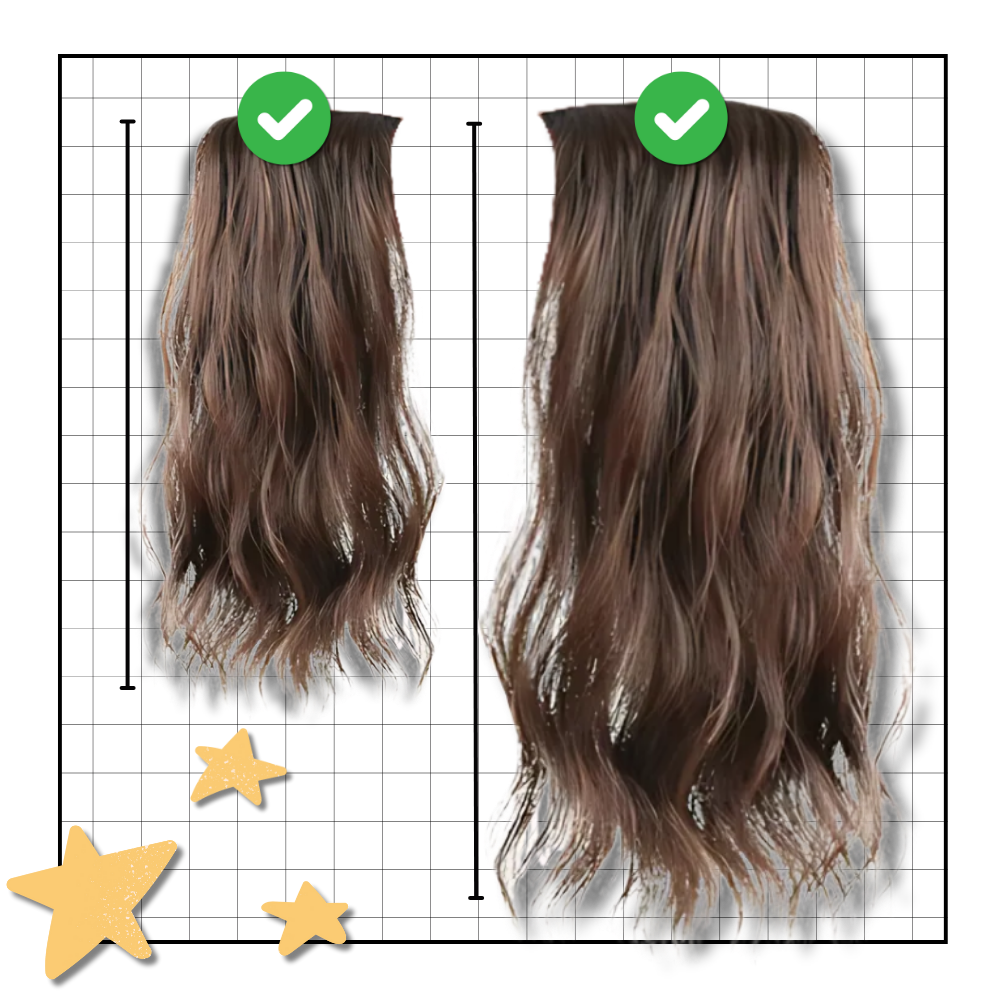 Extension de cheveux naturelle à clips