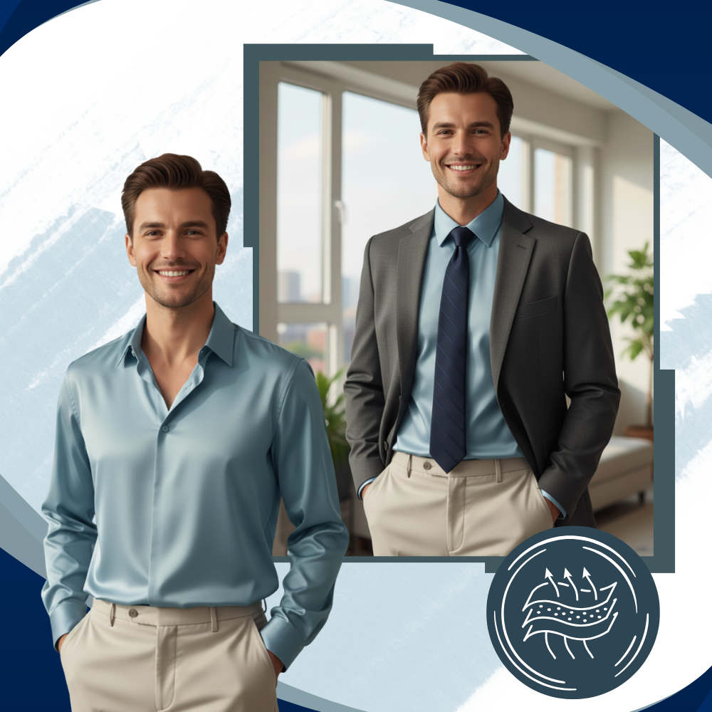 Non Iron Silk Blend Men's Polo