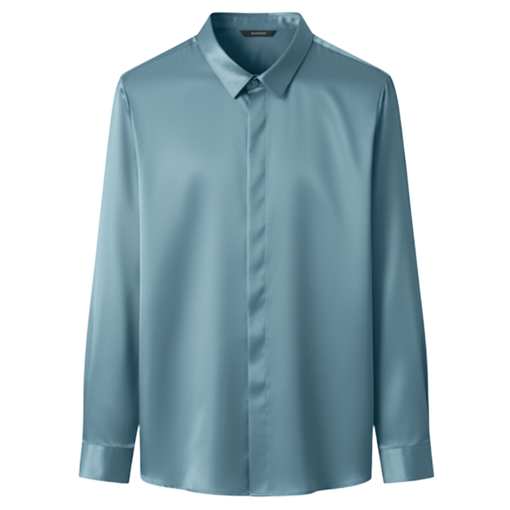 Chemise pour homme en soie mélangée infroissable