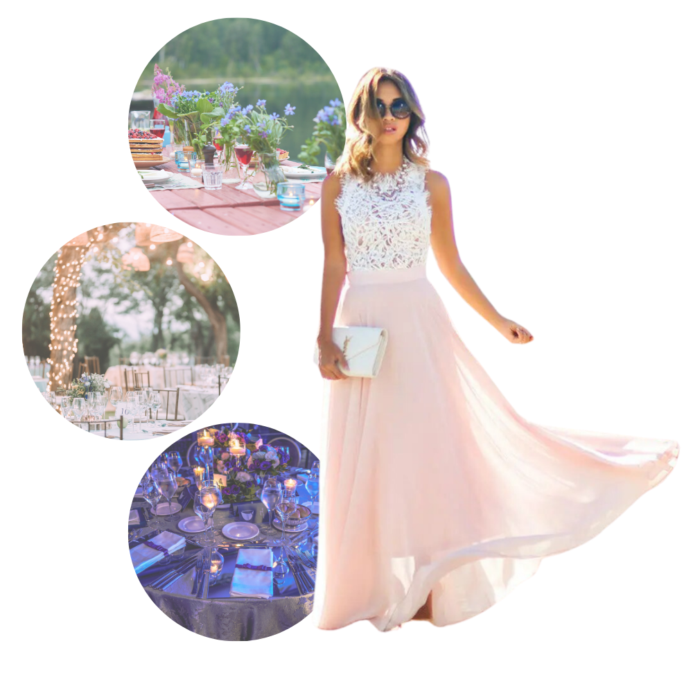 Robe en mousseline de dentelle Prairie Chic