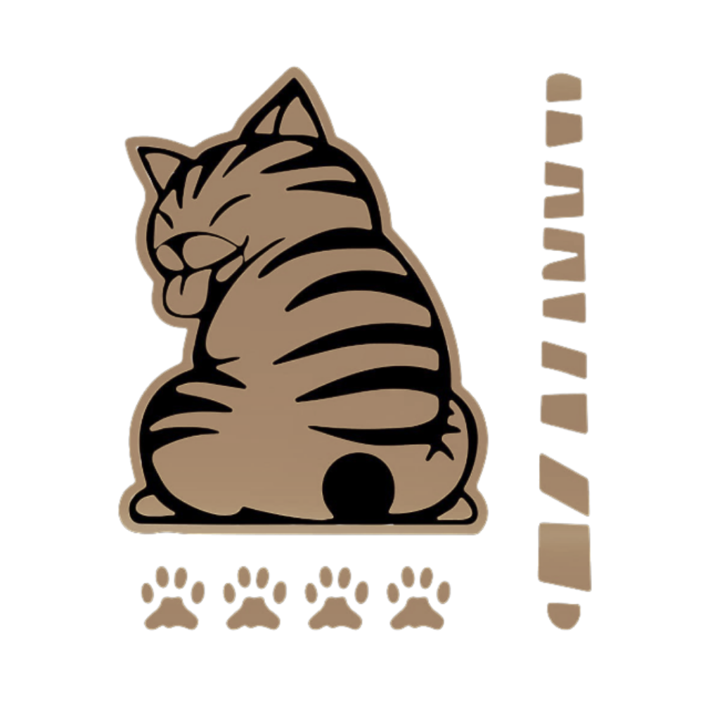Quirky Cat Wiper Decal