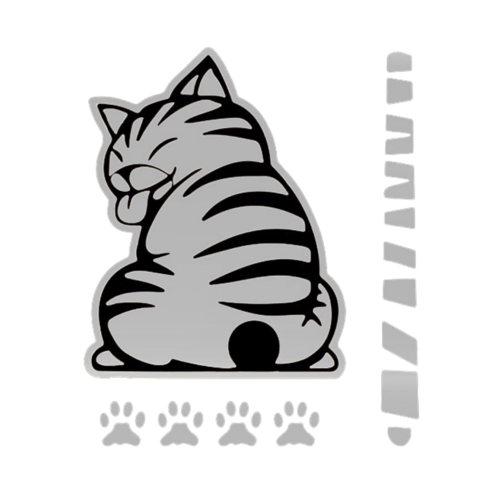 Quirky Cat Wiper Decal