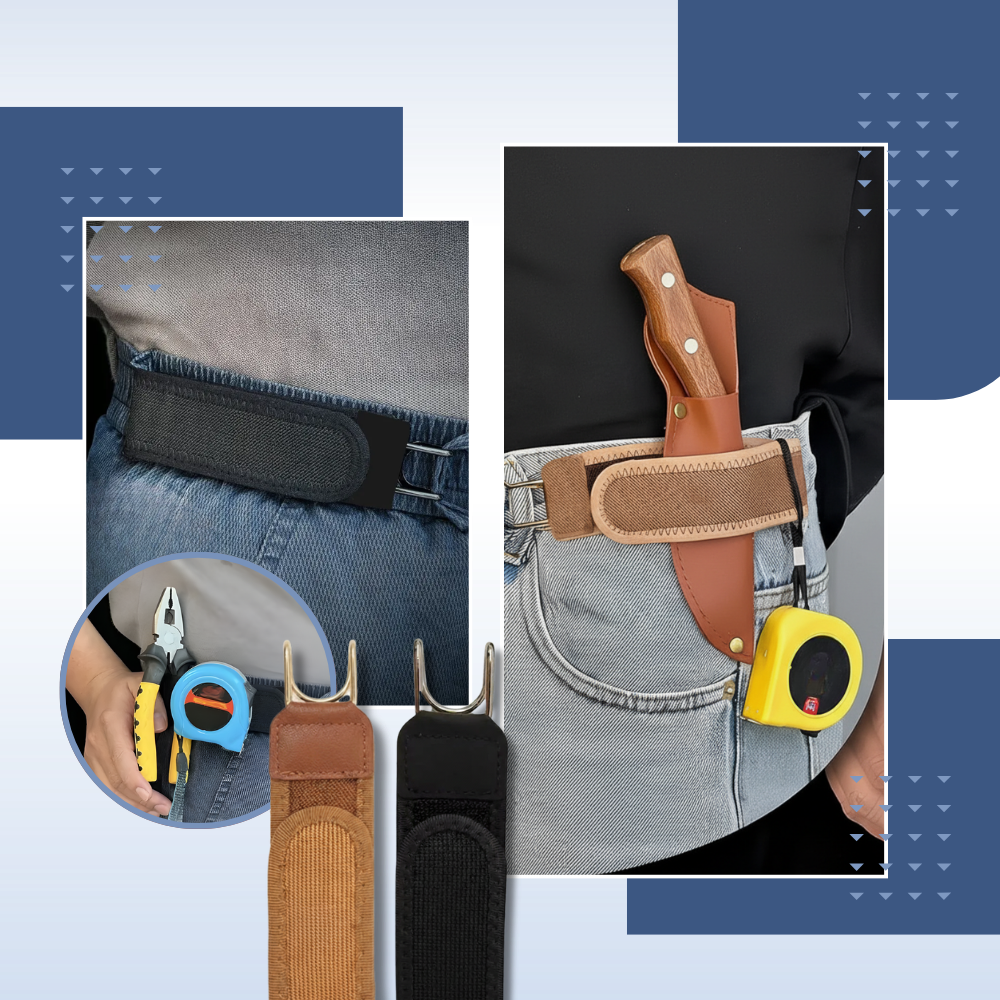 Ceinture élastique latérale à crochets métalliques pour homme