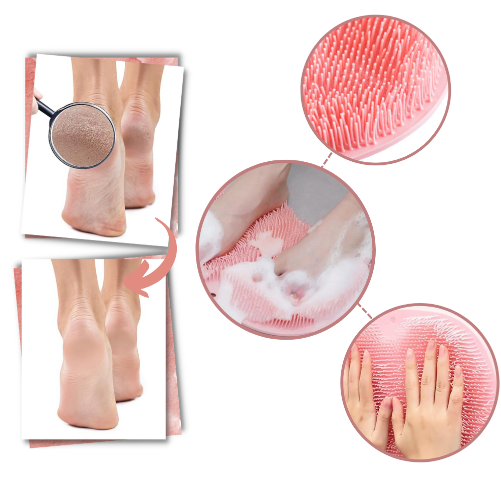Brosse de douche relaxante pour le dos et les pieds
