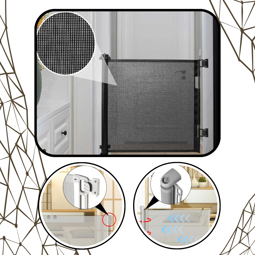 Retractable Sturdy Mesh Pet & Baby Gate