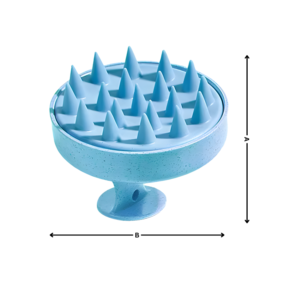 Brosse de massage en silicone pour le cuir chevelu