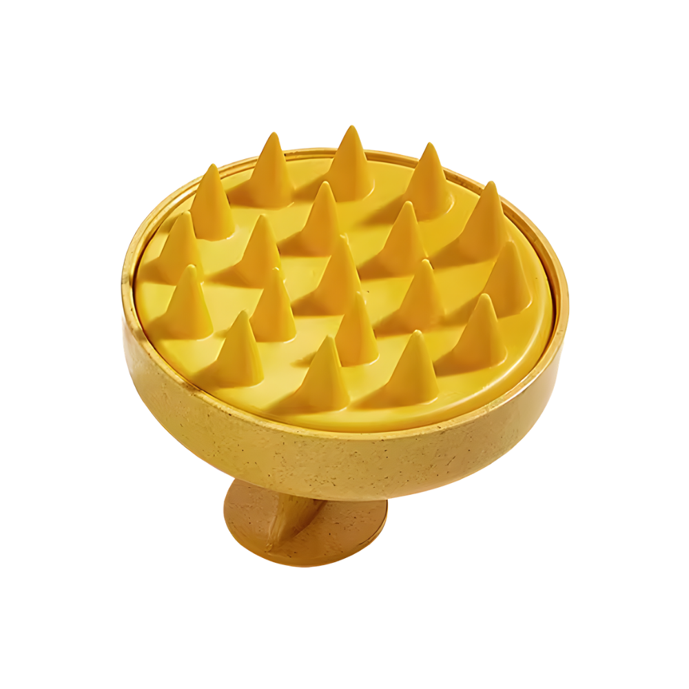 Brosse de massage en silicone pour le cuir chevelu