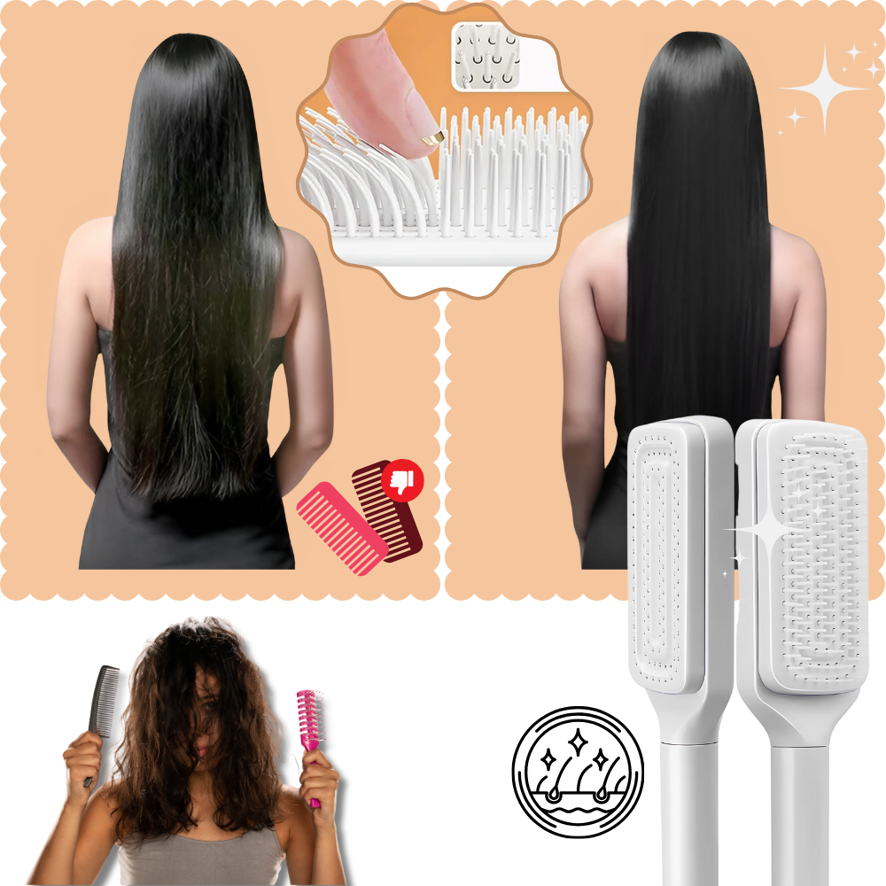 Scalp Massage Self-Cleaning Hair Brush