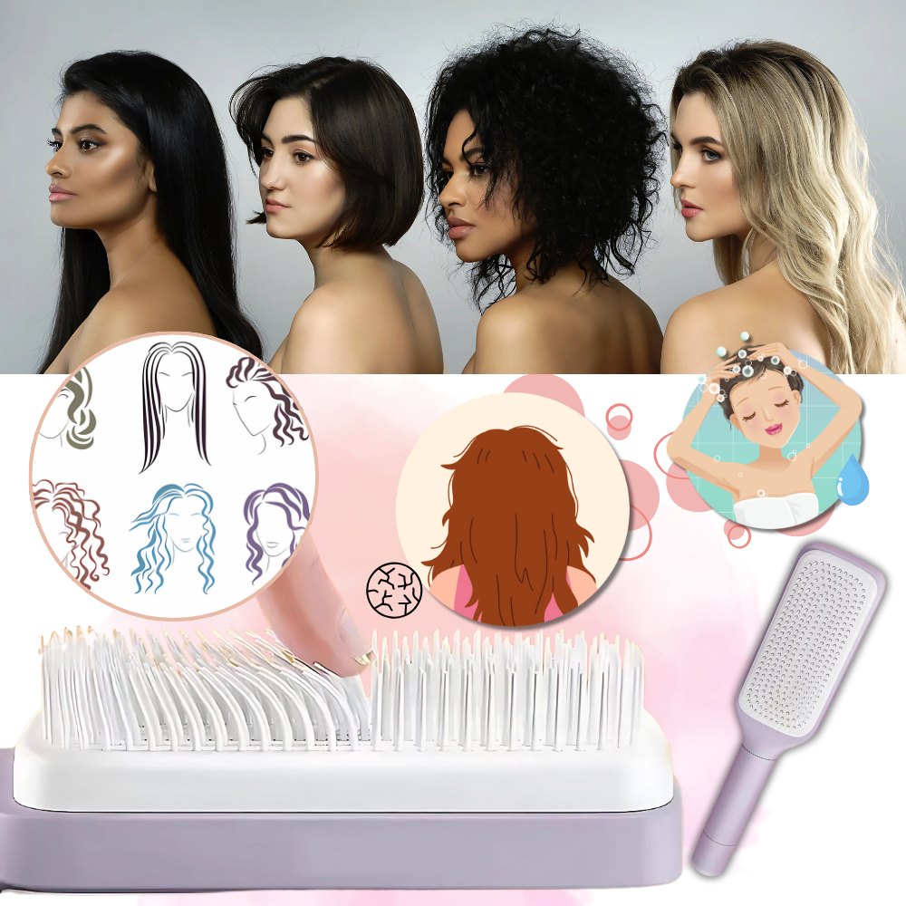 Scalp Massage Self-Cleaning Hair Brush