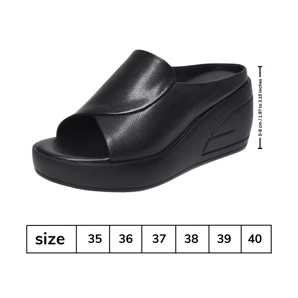 Sandales à talons orthopédiques avec absorption des chocs