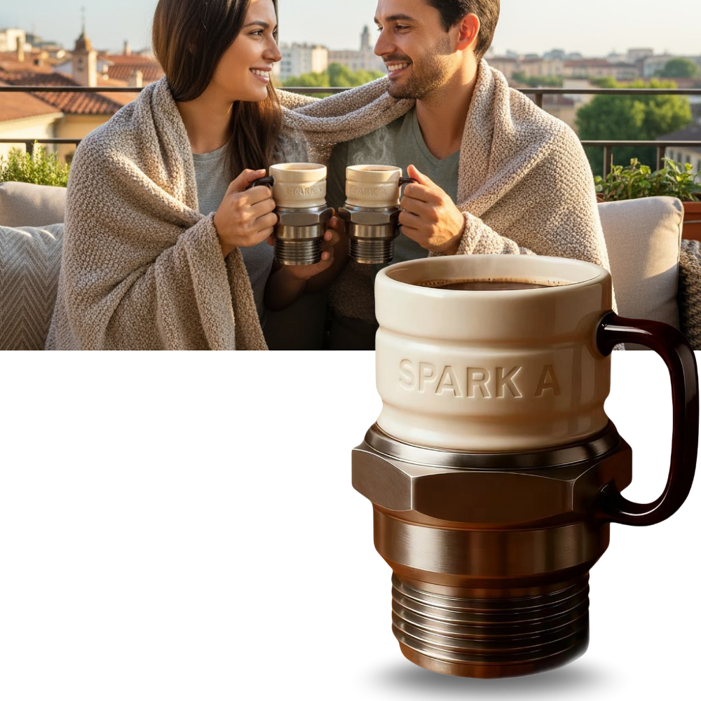 Tasse fantaisie en forme de bougie d'allumage
