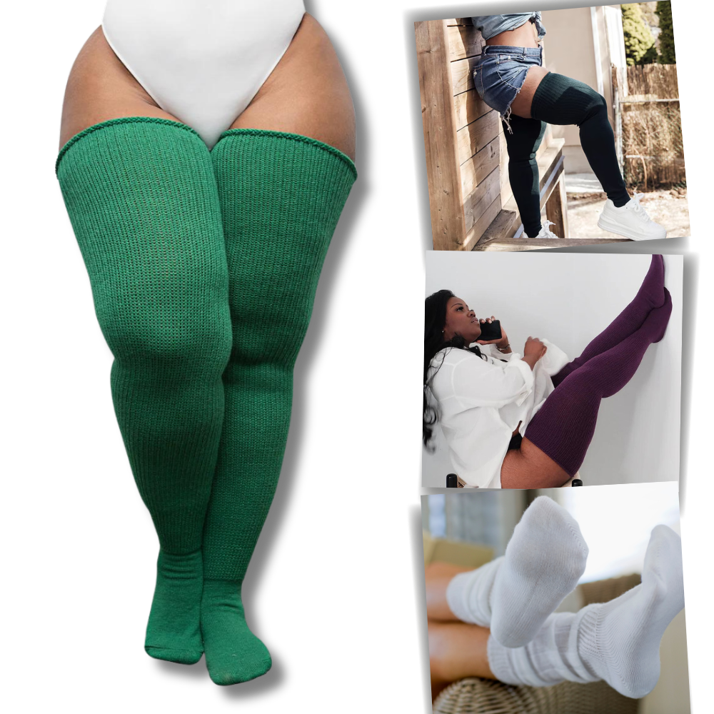 Chaussettes cuissardes renforcées pour femmes