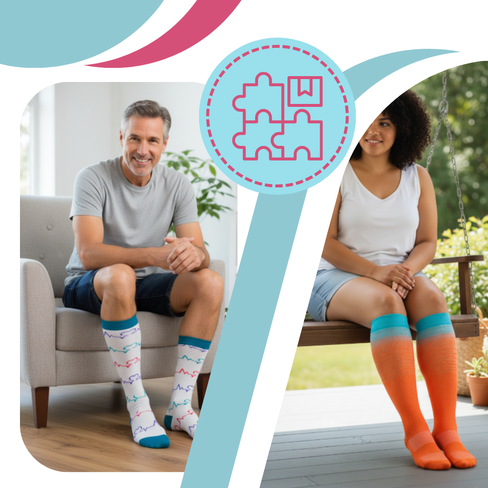 Chaussettes de compression larges et respirantes