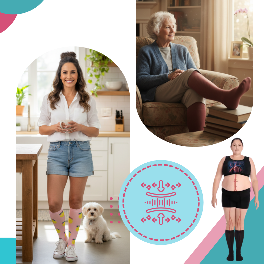 Chaussettes de compression larges et respirantes