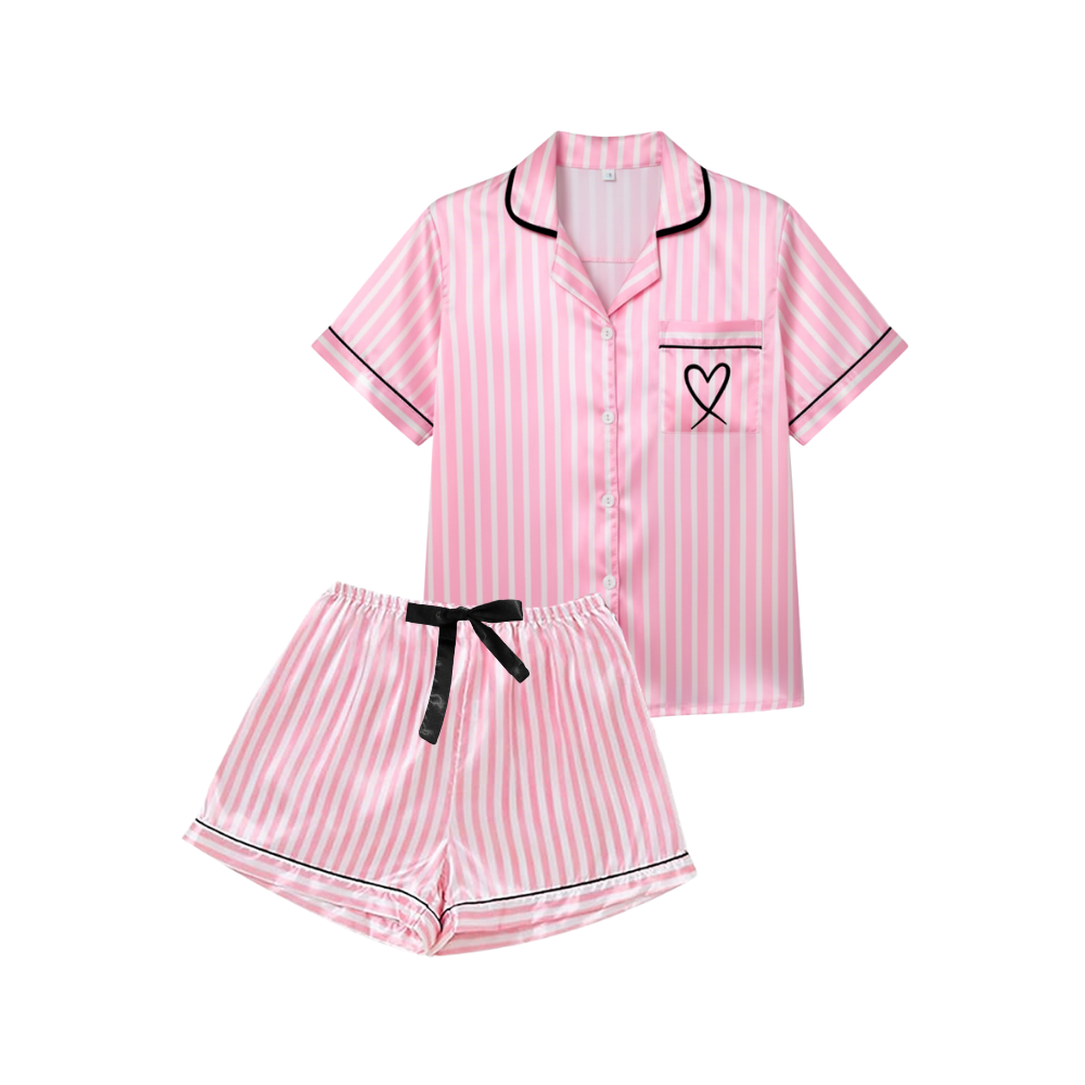 Women's Rosy Satin Pajamas