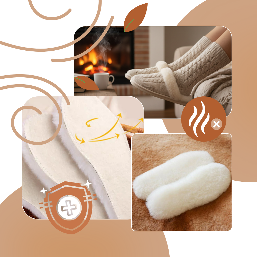 Wool Cloud Warm Shoe Inserts